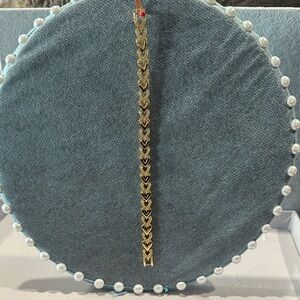 Gold Heart Link Bracelet